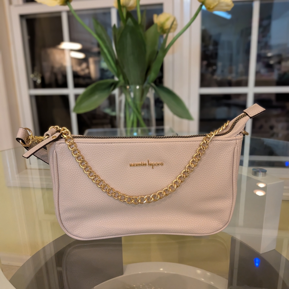 Nanette Lepore Blush Shoulder Bag with Gold Chain